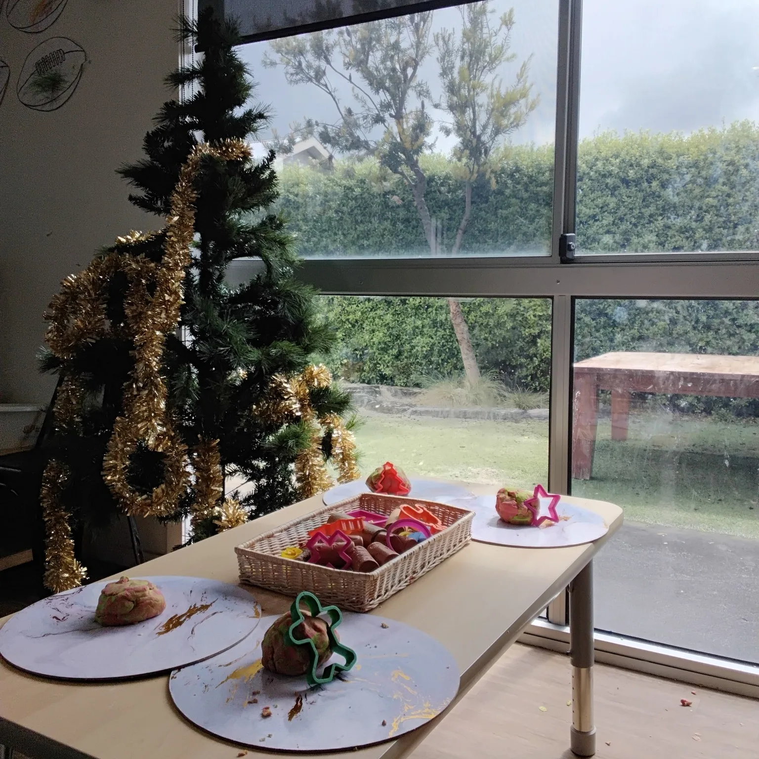 Christmas playdough table at Little Wonders childcare